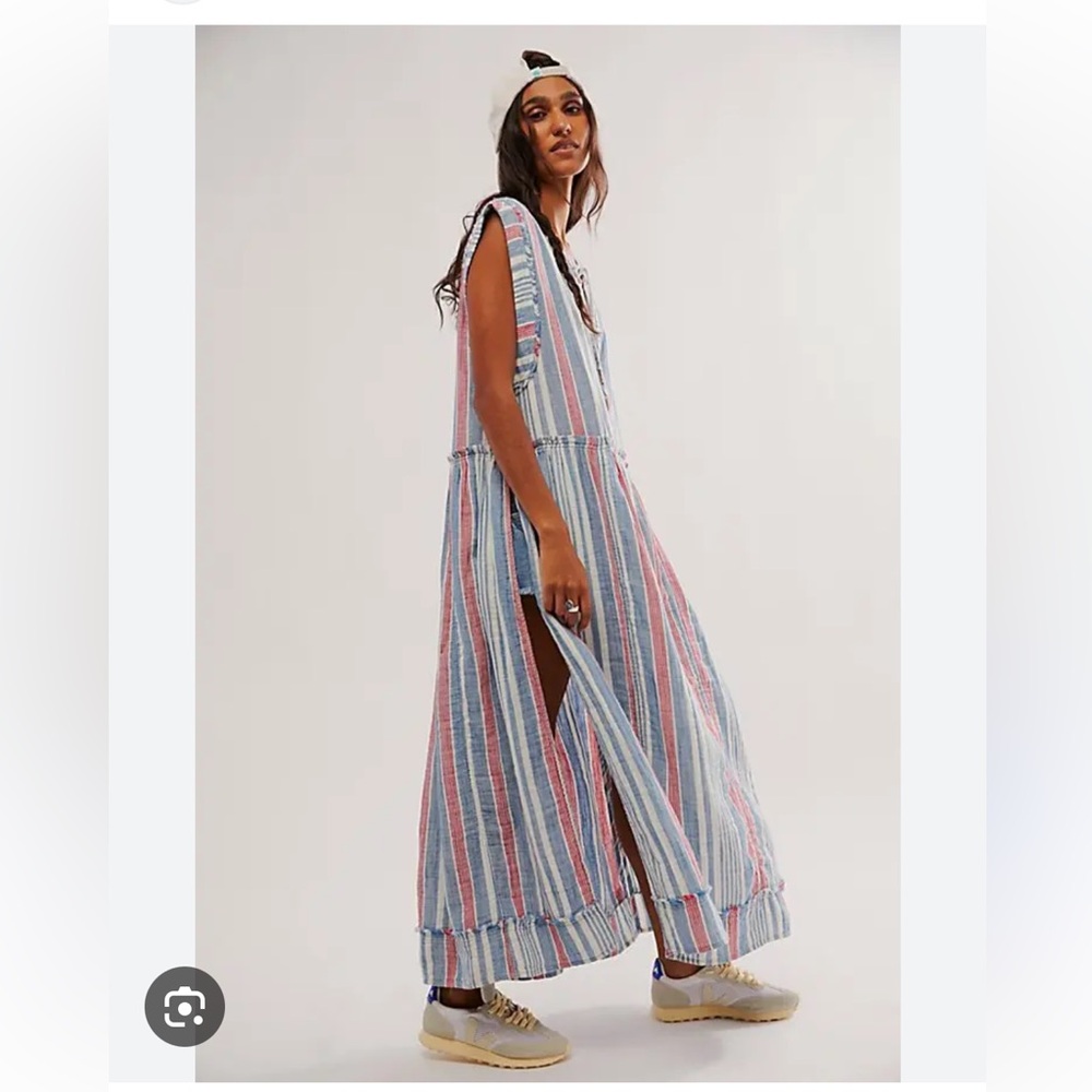 We The Free Surf Stripe Maxi Top, S, Red Combo, NWOT - Picture 3 of 8